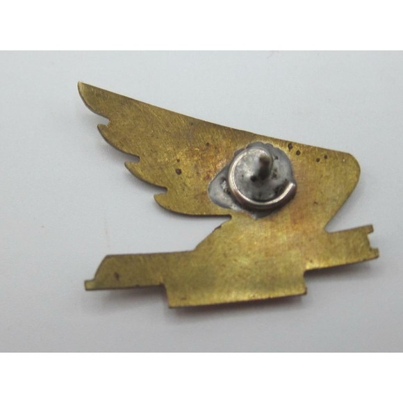 European Honda Motorcycle pin 1990s jacket lapel vest Red & Silver Wing mint HTF - Picture 4 of 5